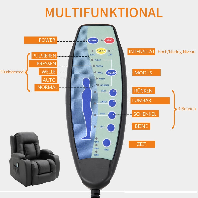 Sitting Room Sofa Lounge Massage Chair With Heating Function - Zenseno