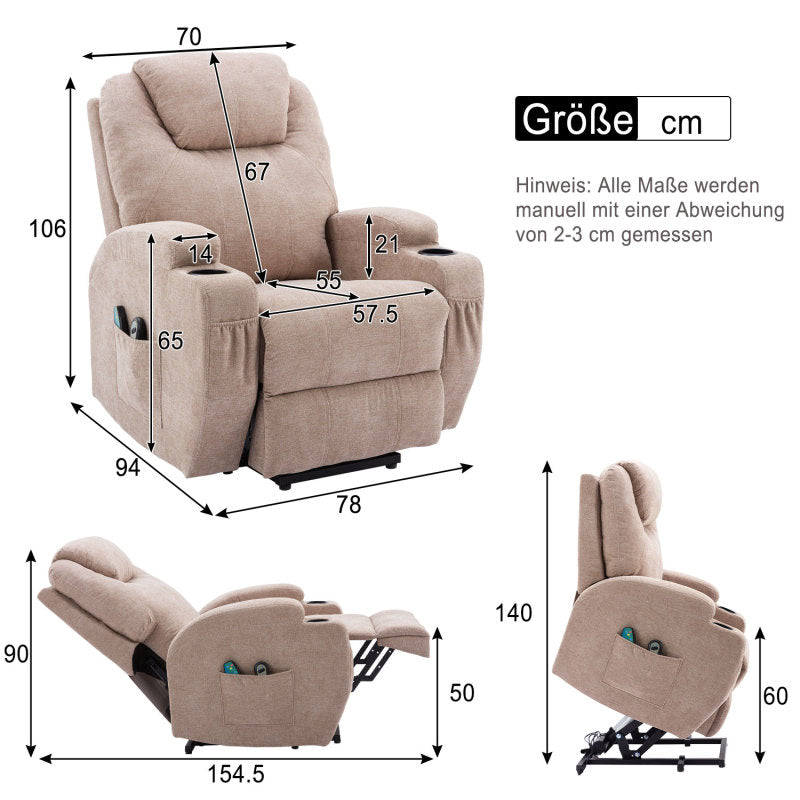 Electric Adjustable Massage Chair For Elderly - Zenseno