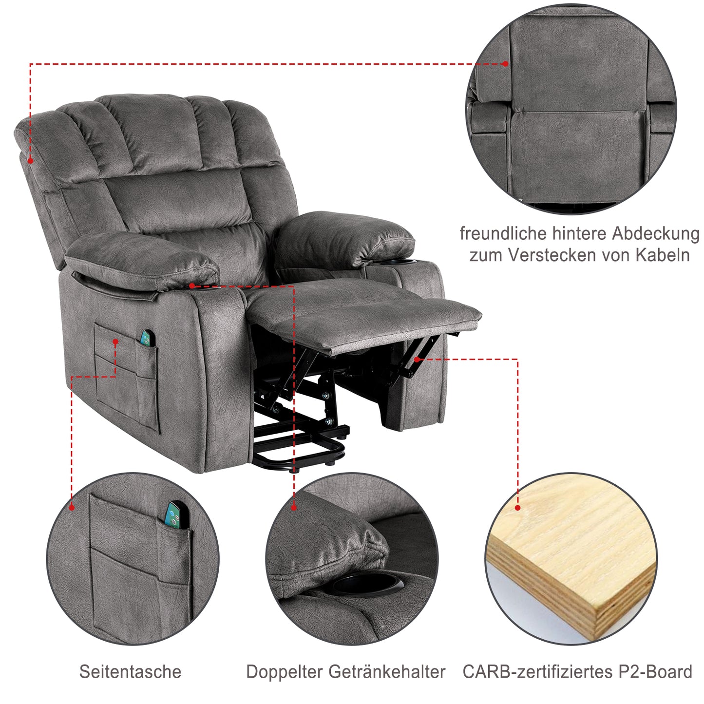 Electric Adjustable Massage Chair - Zenseno