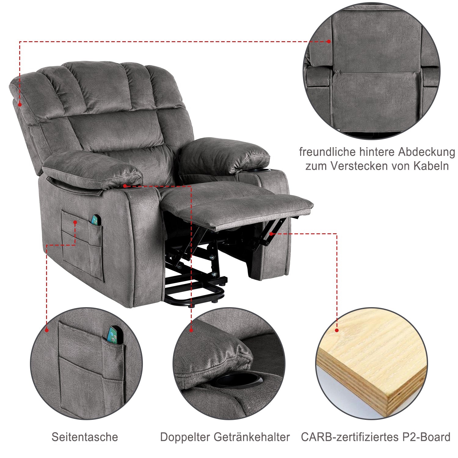 Electric Adjustable Massage Chair - Zenseno