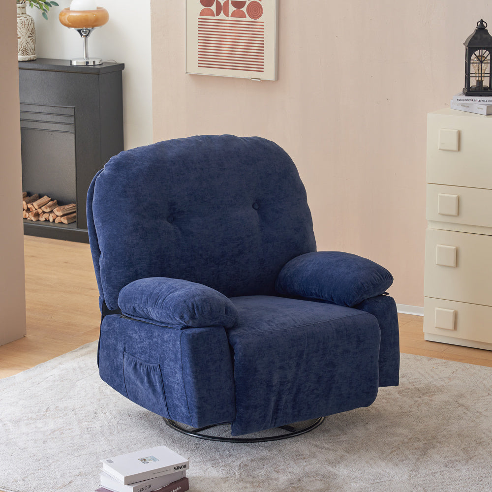 360° Rotating Fabric Massage Chair & Padded Armrests - Zenseno