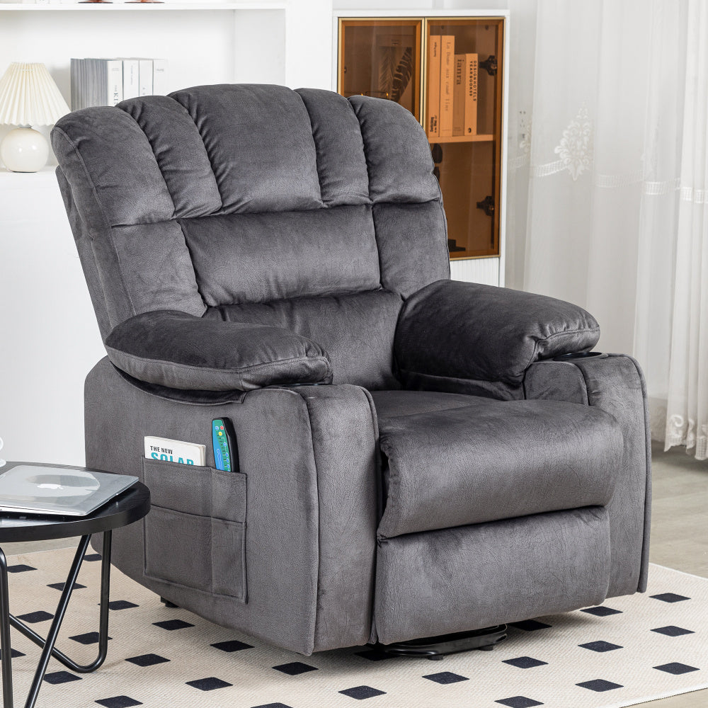 Electrical Adjustable Senior Massage Chair With 2 Cup Holders & Remote Control - Zenseno