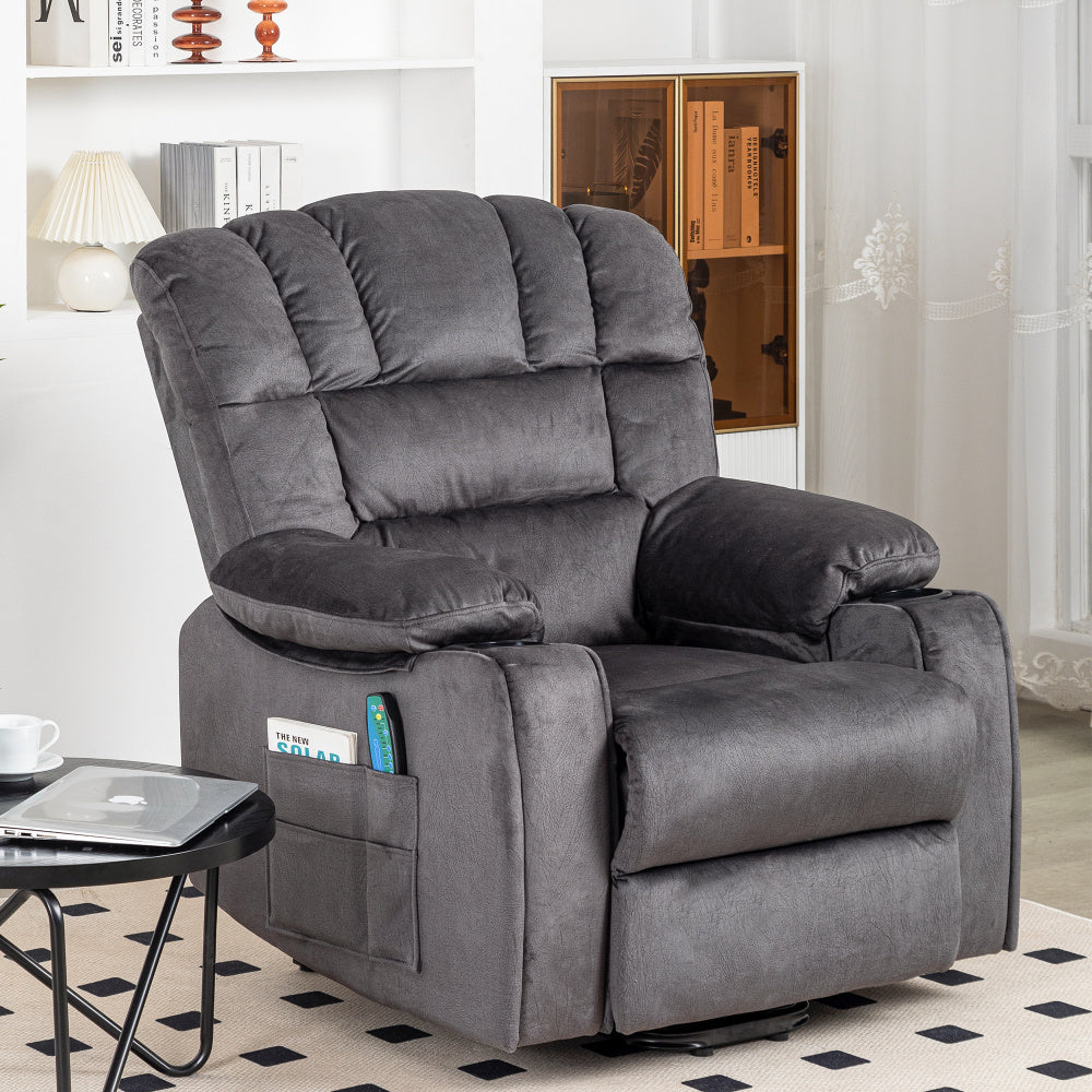 Electrical Adjustable Senior Massage Chair With 2 Cup Holders & Remote Control - Zenseno